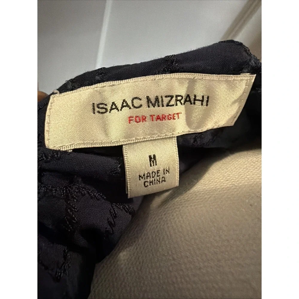 Isaac Mizrahi X Target Navy Blue Eylet Button Up Shirt Size M - Picture 5 of 5